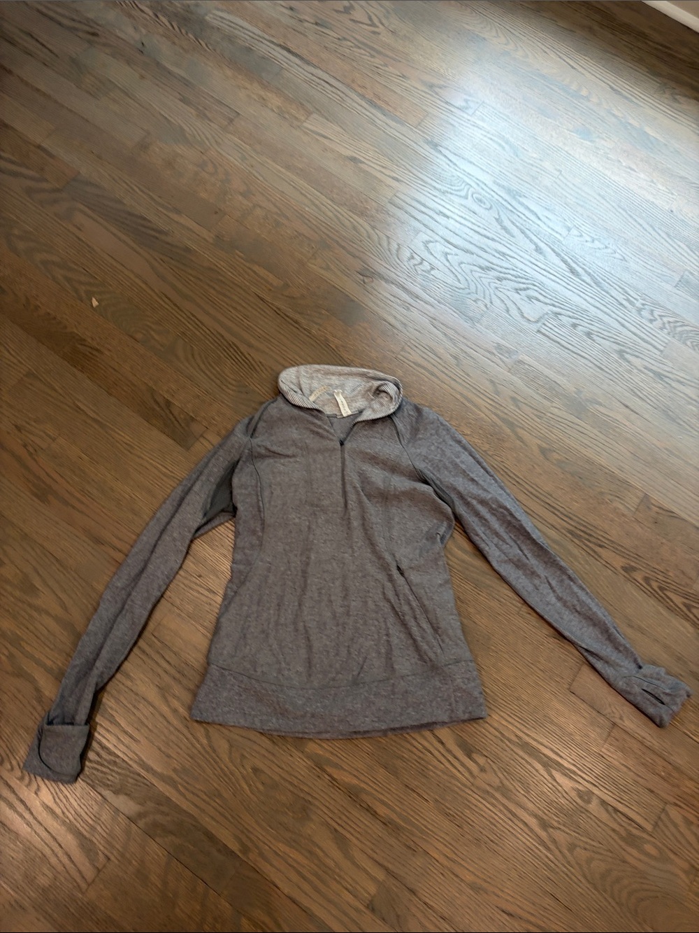 lululemon athletica Heather Gray Quarter-Zip Sweater